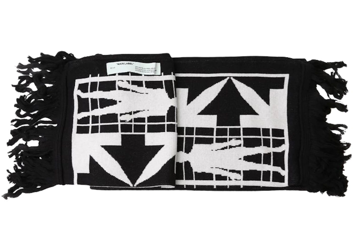 OFF-WHITE Half Arrow Scarf Black/White