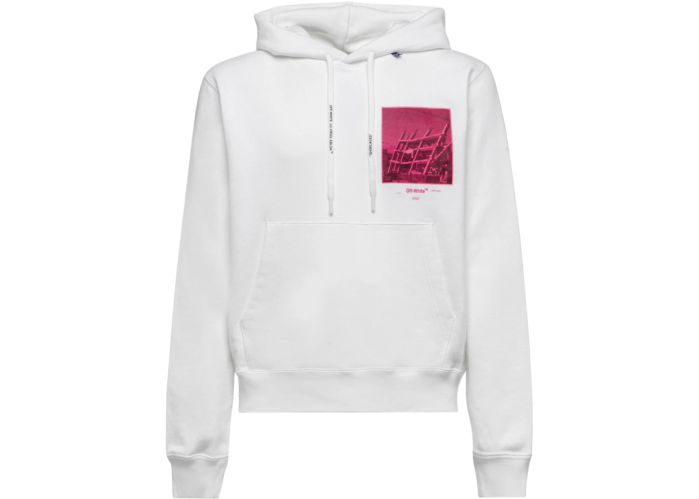 OFF-WHITE Halftone Arrows Hoodie White/Fuchsia