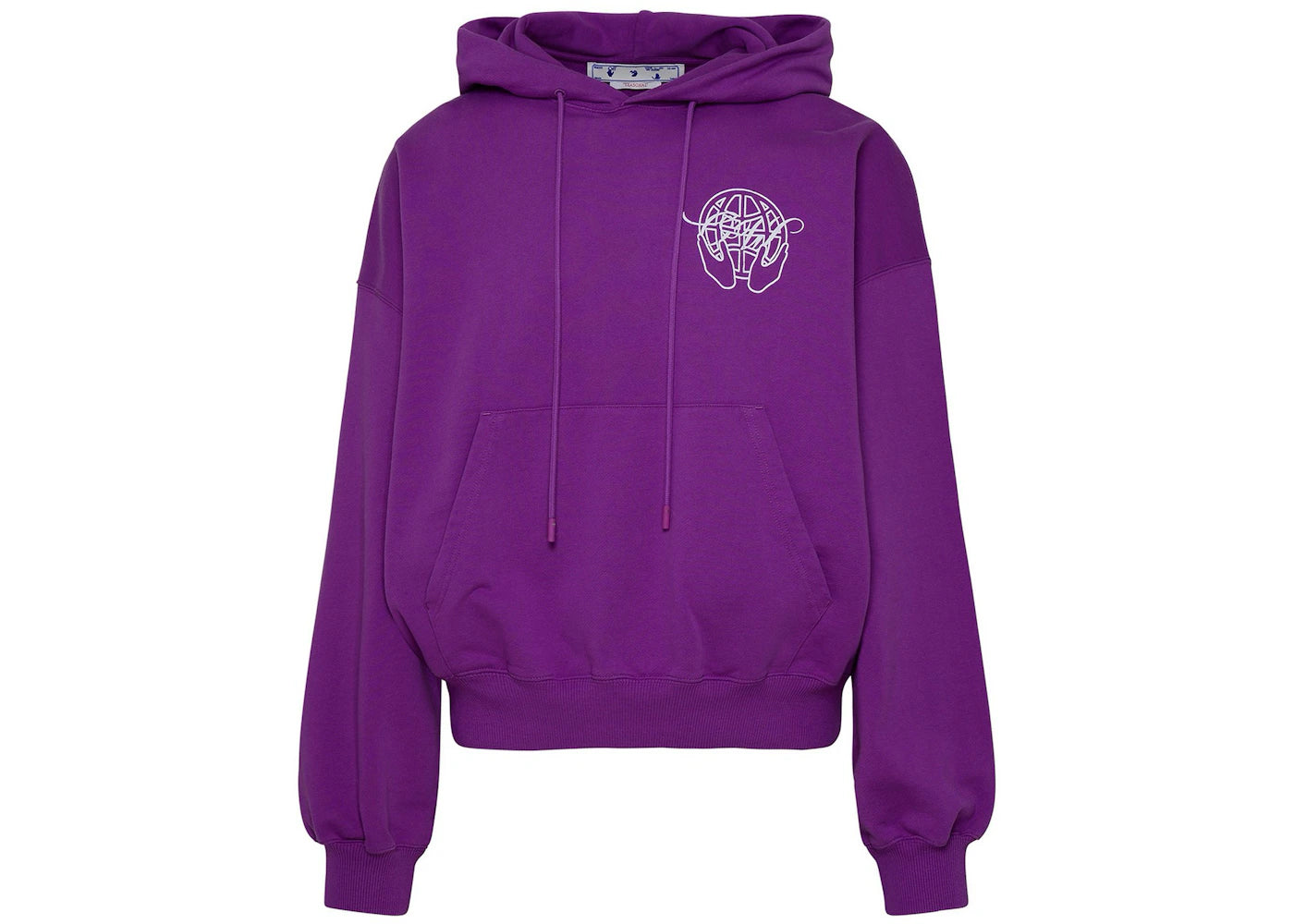 OFF-WHITE Hand Arrow Boxy Hoodie Orchid/White