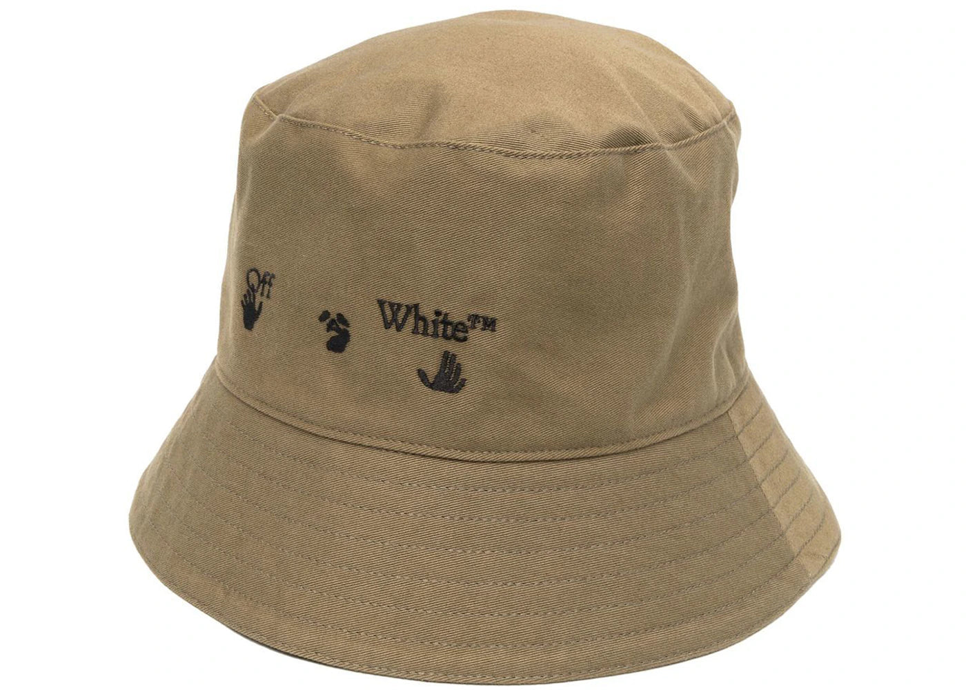 OFF-WHITE Hands Off Embroidered Bucket Hat Olive Green/Black