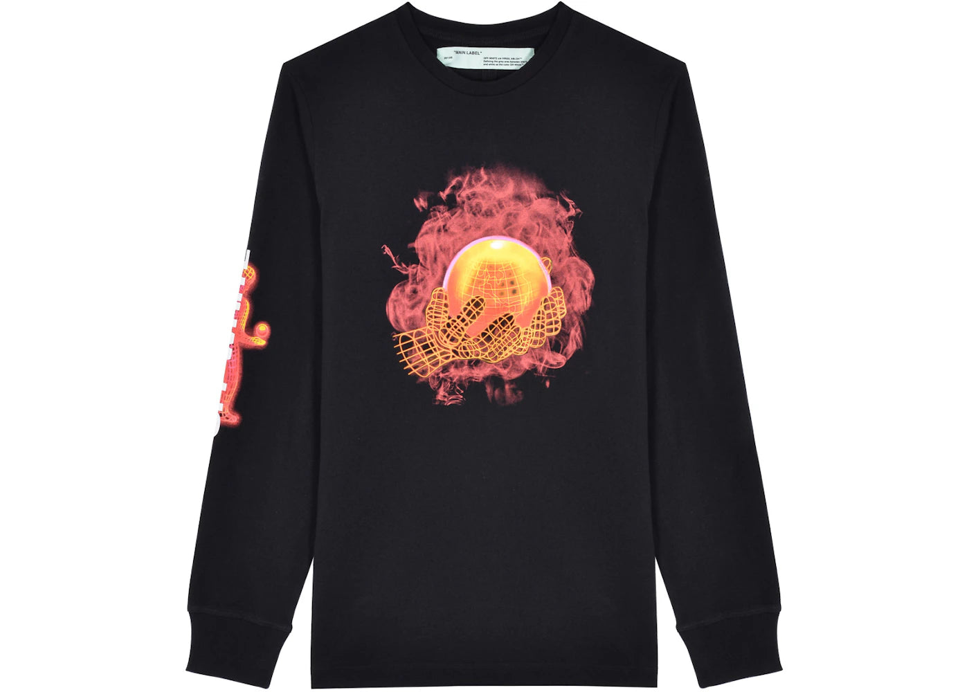 OFF-WHITE Hands and Planet L/S T-shirt Black/Multicolor