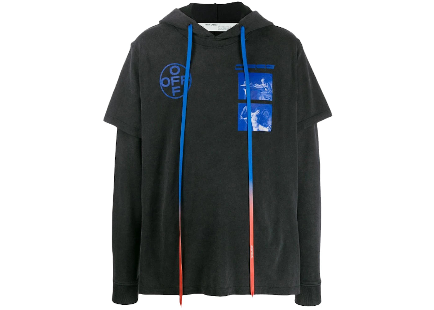 OFF-WHITE Hardcore Caravaggio Hooded T-Shirt Black/Blue