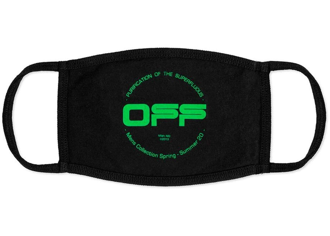 OFF-WHITE Harry The Bunny Face Mask Black/Brilliant Green