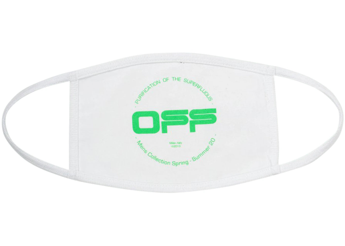 OFF-WHITE Harry The Bunny Face Mask White/Brilliant Green