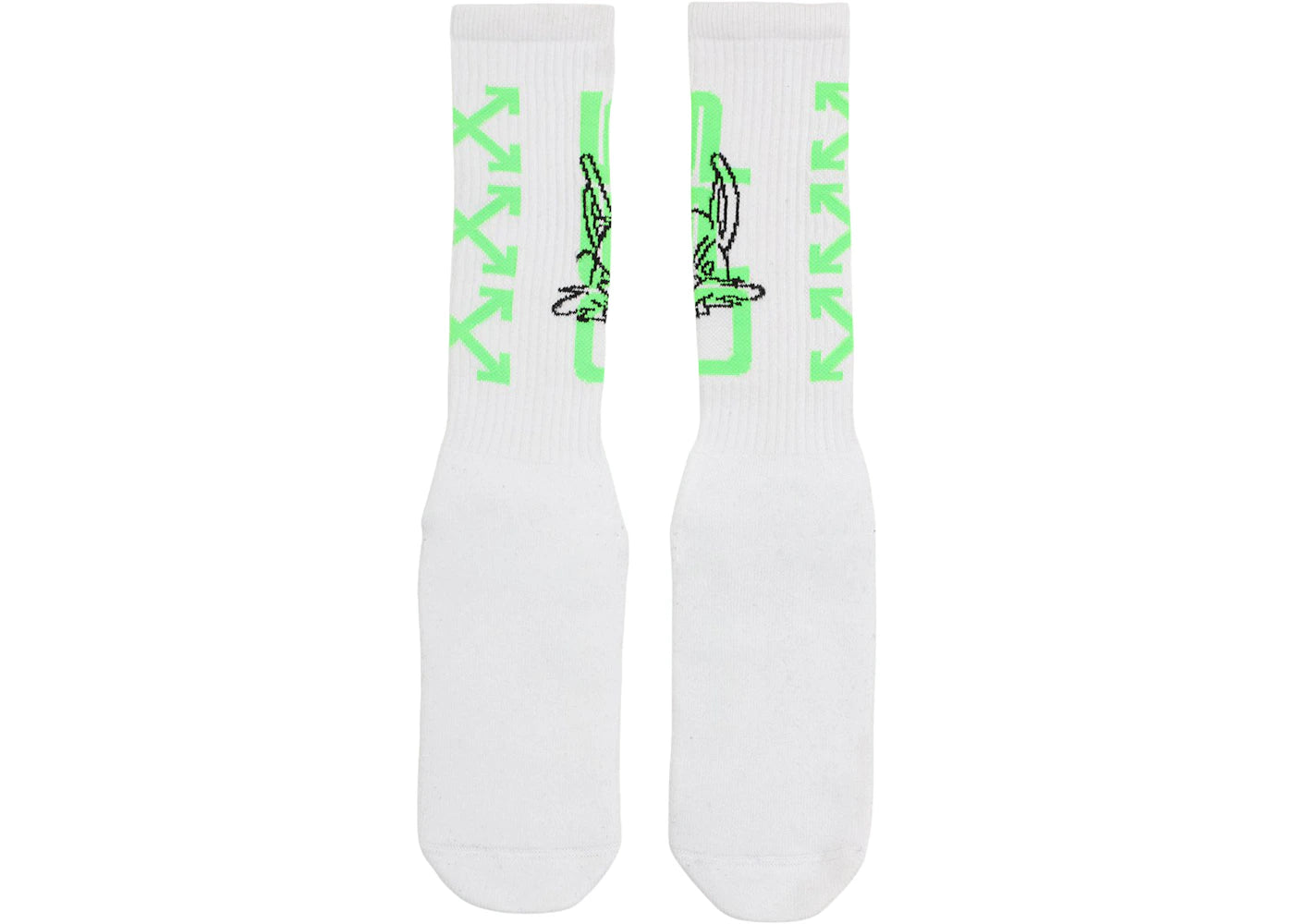 OFF-WHITE Harry The Bunny Socks White/Black/Green