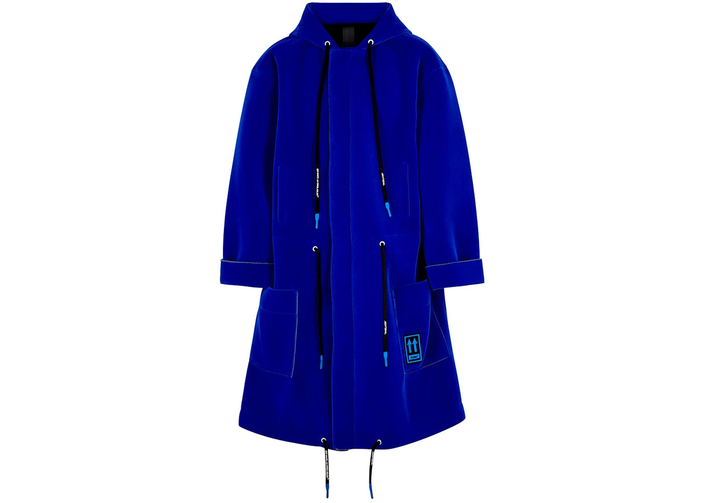 OFF-WHITE Hooded Parka Coat Cobalt Blue