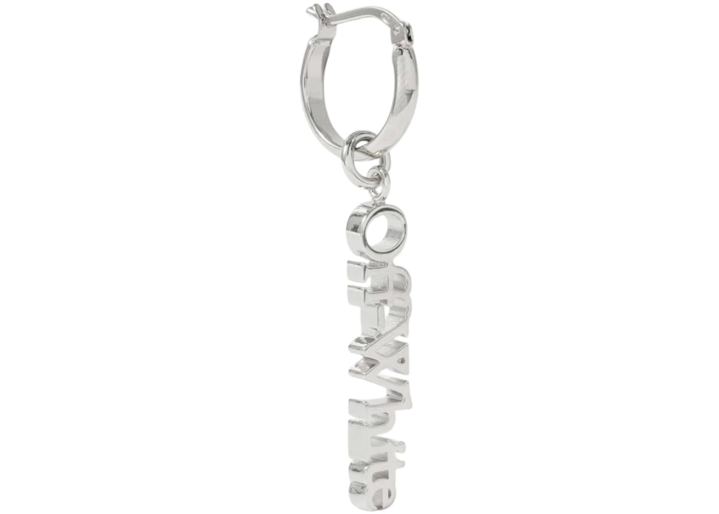 OFF-WHITE Hoop Logo Mono Earring Earring Silver