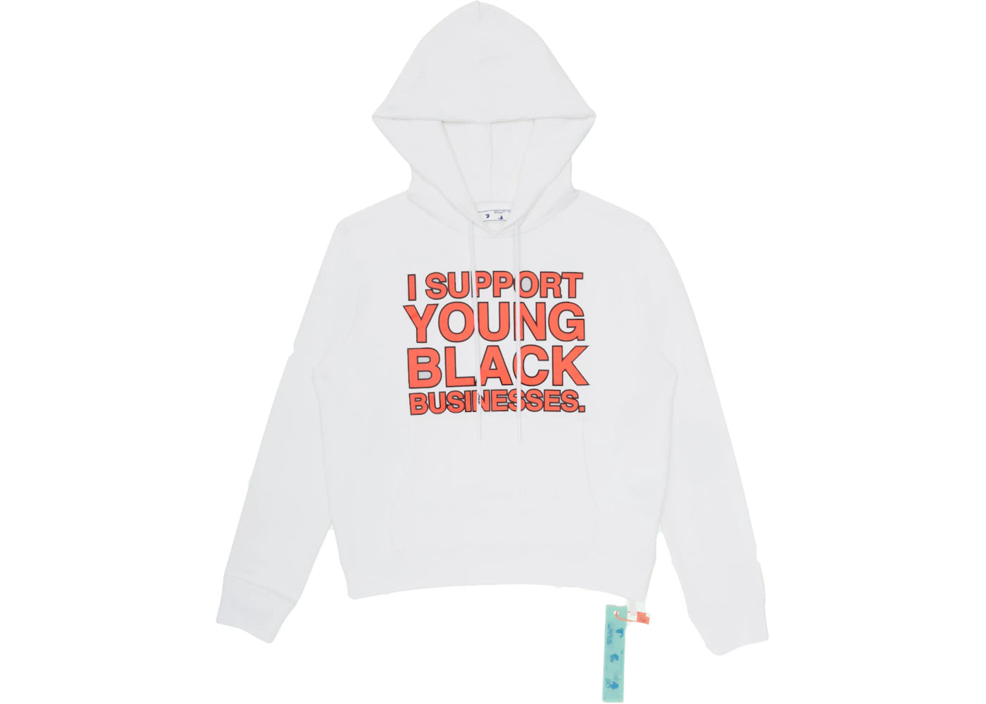 OFF-WHITE "I Support Young Black Business." ISYBB Hoodie White