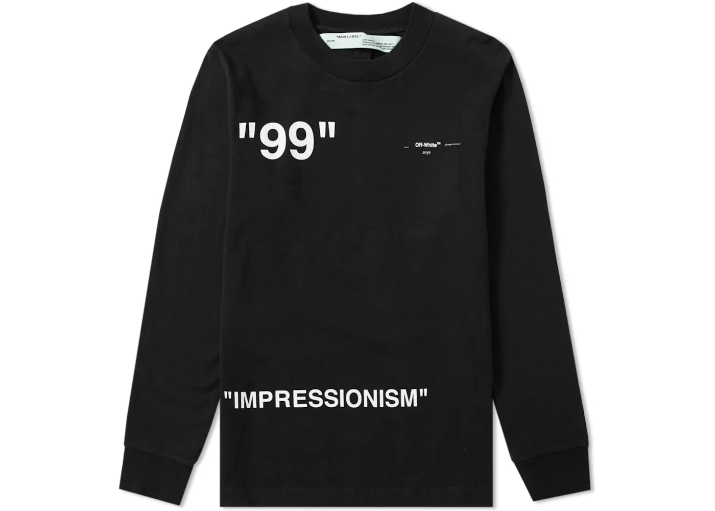 OFF-WHITE Ice man Graphic Print L/S T-Shirt Black/Multicolor