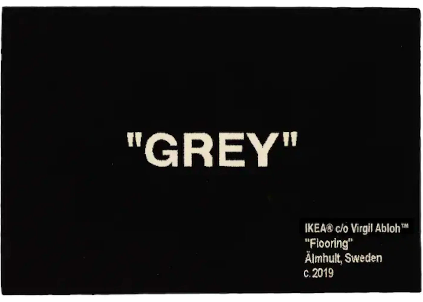 Virgil Abloh x IKEA "GREY" Rug 195x133 CM Black