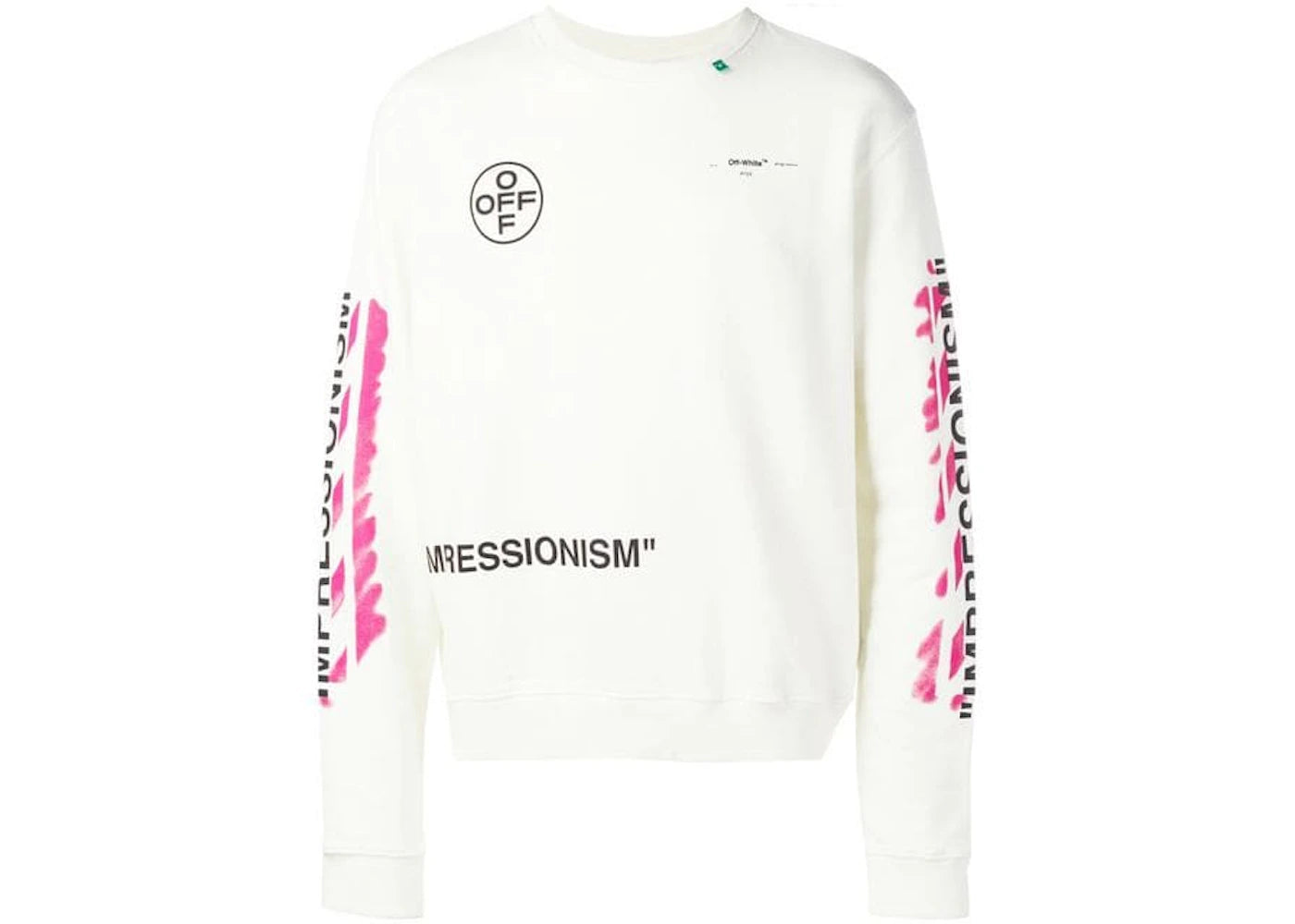 OFF-WHITE Impressionism' Diag Stencil Sweatshirt White/Pink/Black