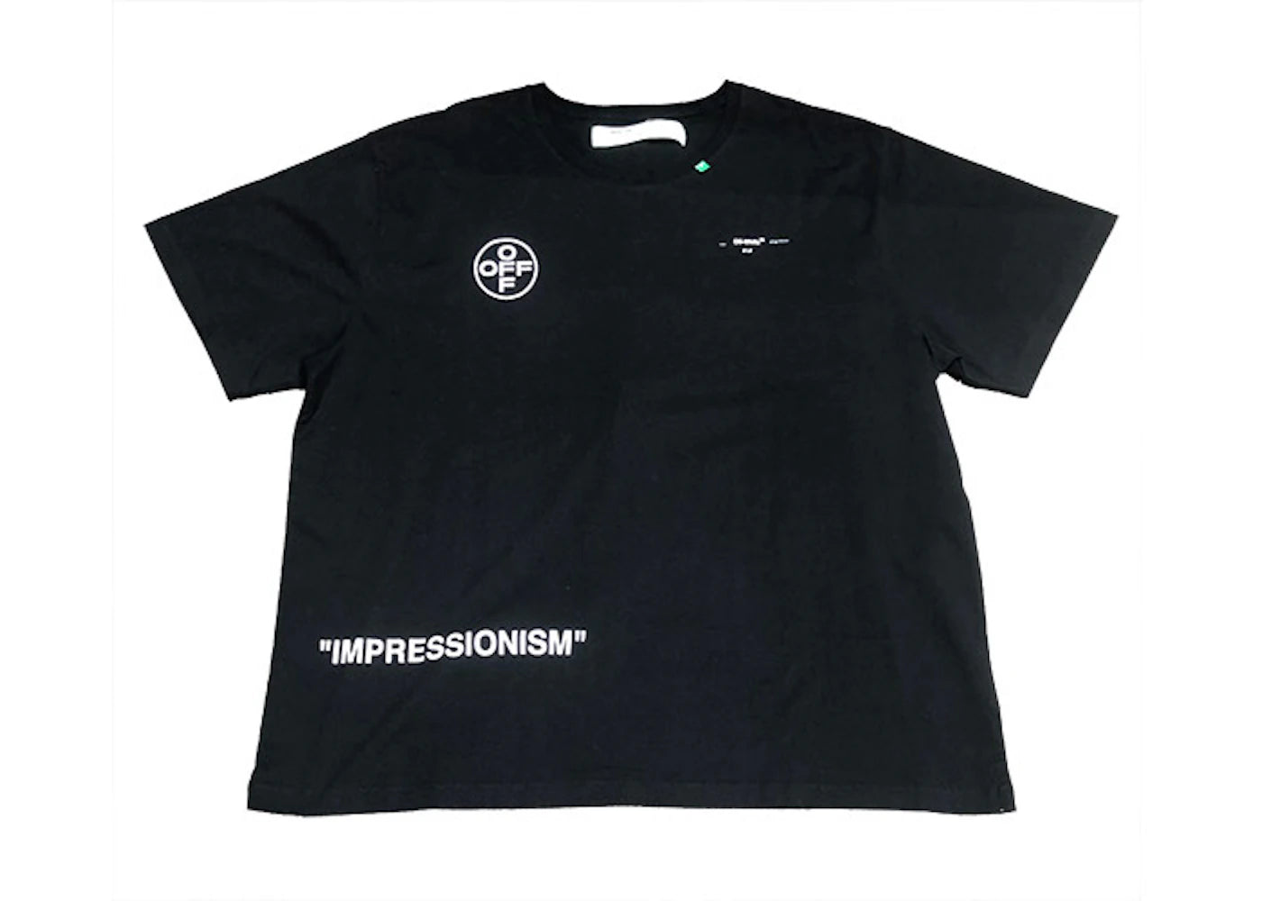 OFF-WHITE Impressionism Diagonal Stencil Tee Black/White