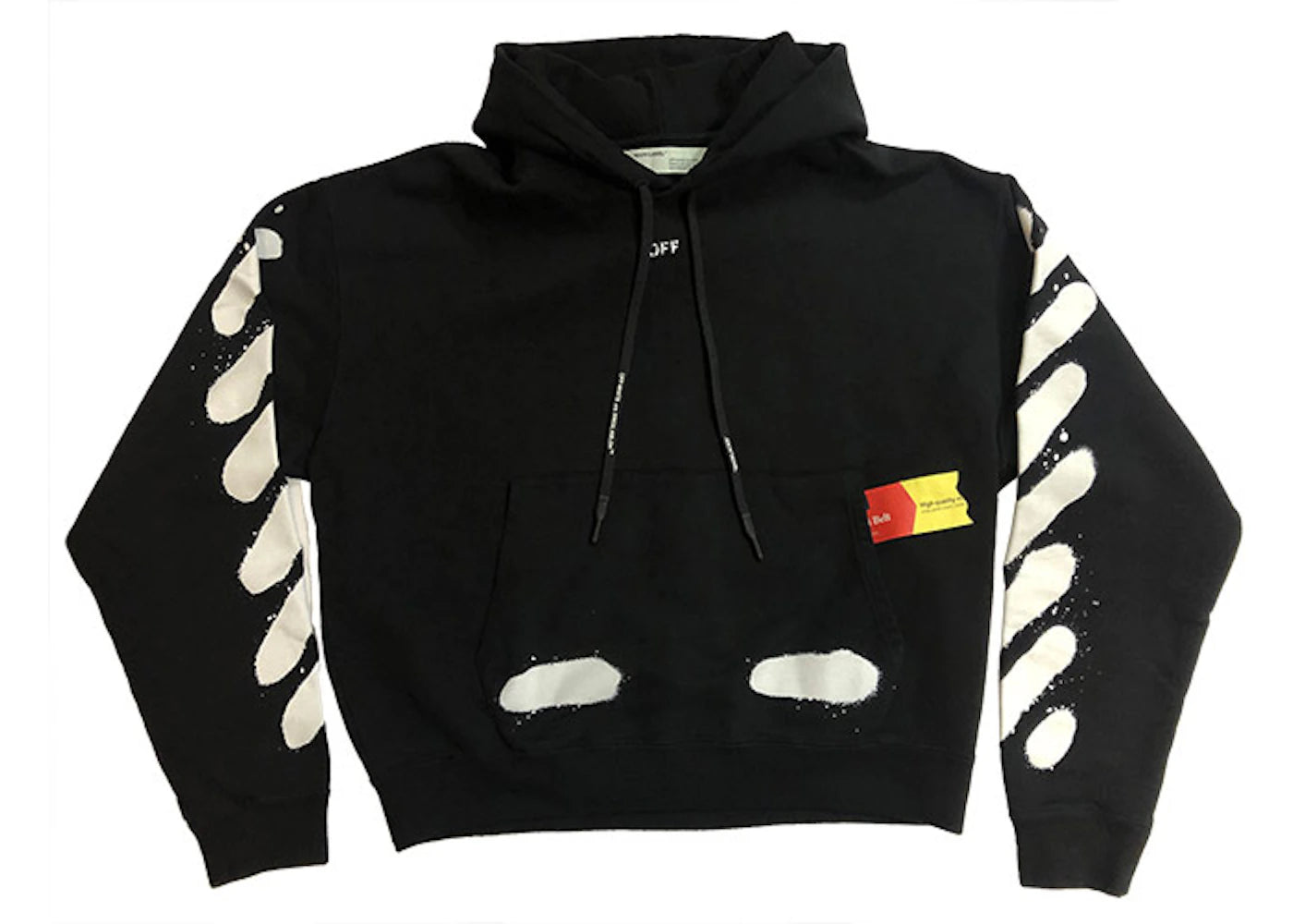 OFF-WHITE Incomplete Spray Paint Hoodie Black