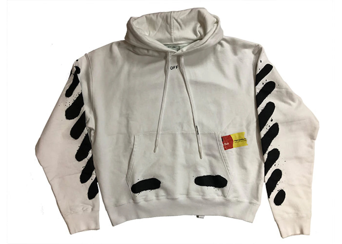 OFF-WHITE Incomplete Spray Paint Hoodie White