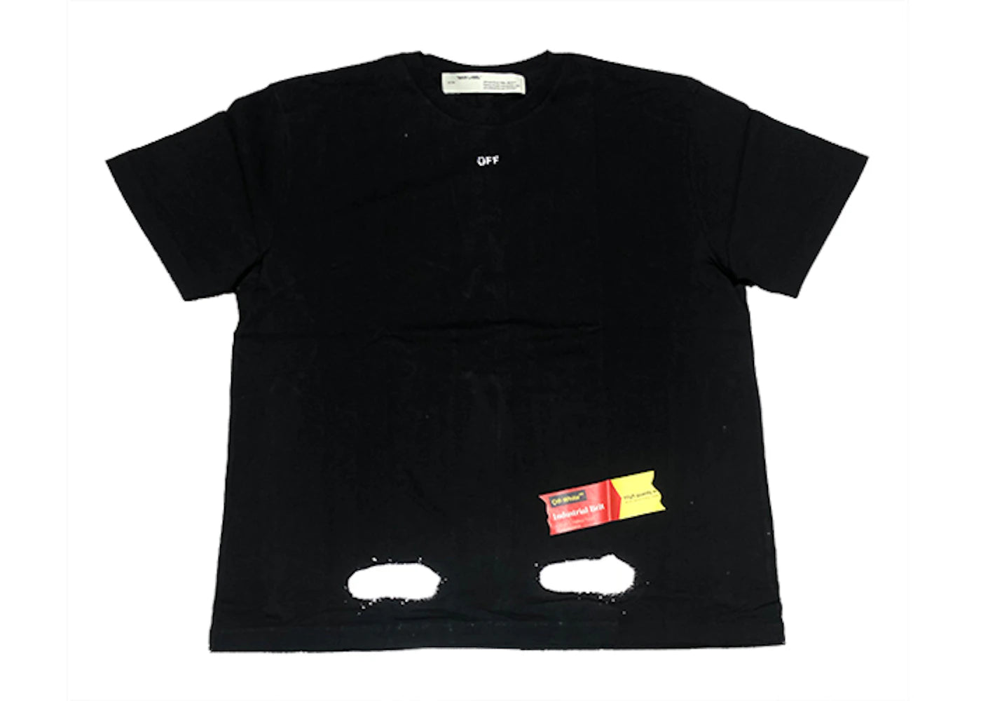 OFF-WHITE Incomplete Spray Paint Tee Black