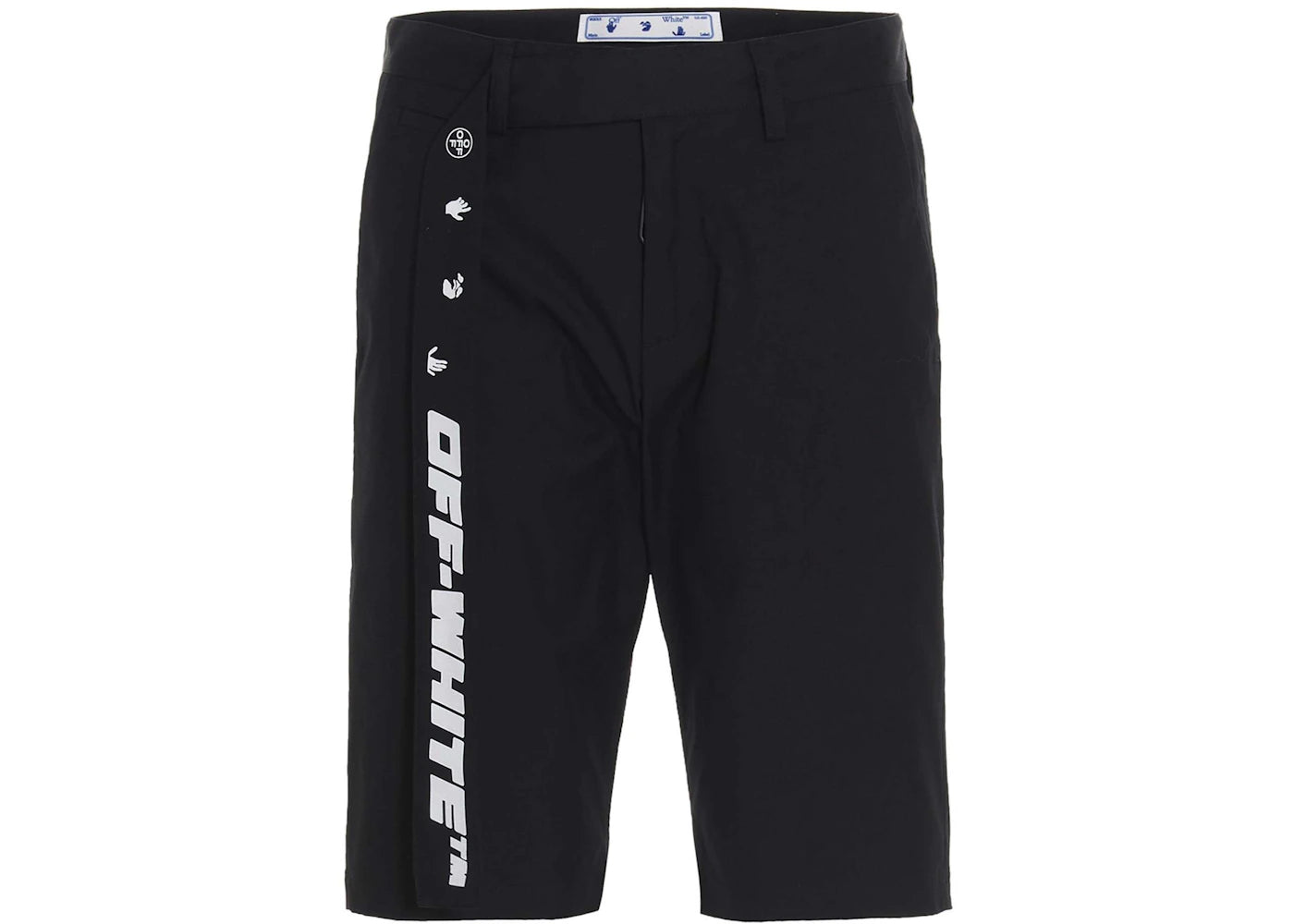 OFF-WHITE Industrial Belt Knee-Length Shorts Black