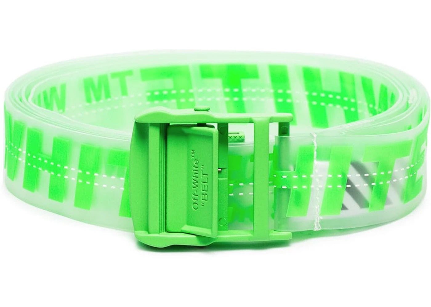 OFF-WHITE Industrial Logo Rubber Belt Green