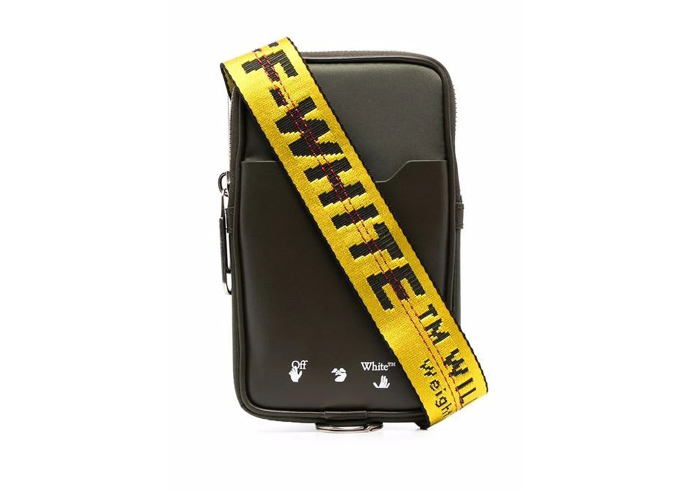 OFF-WHITE Industrial Strap Logo Print Crossbody Khaki/White/Yellow