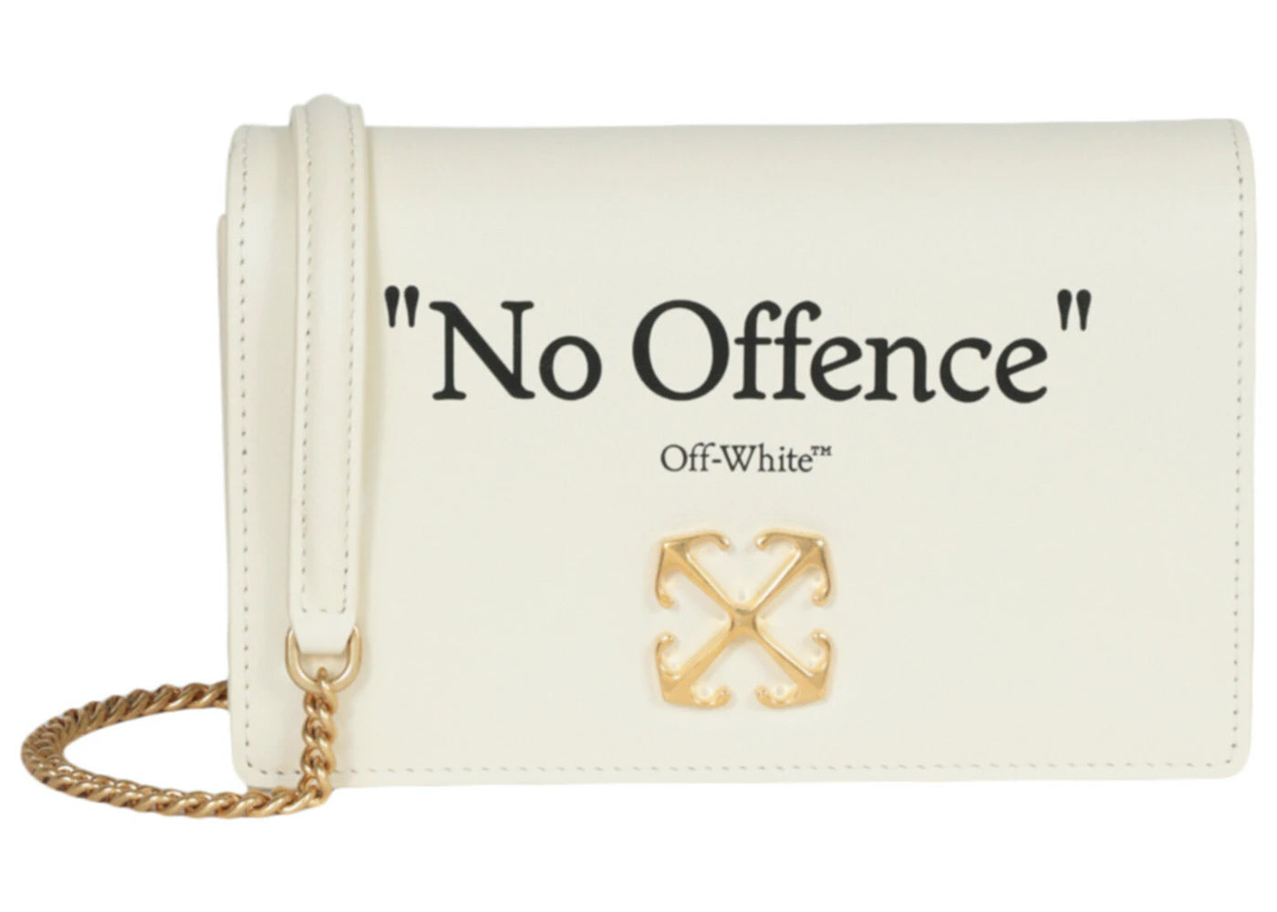 OFF-WHITE Jitney 0.5 Quote Shoulder Bag Beige/Black