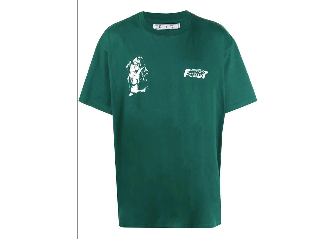 OFF-WHITE Kiss 21 Print Tee Green