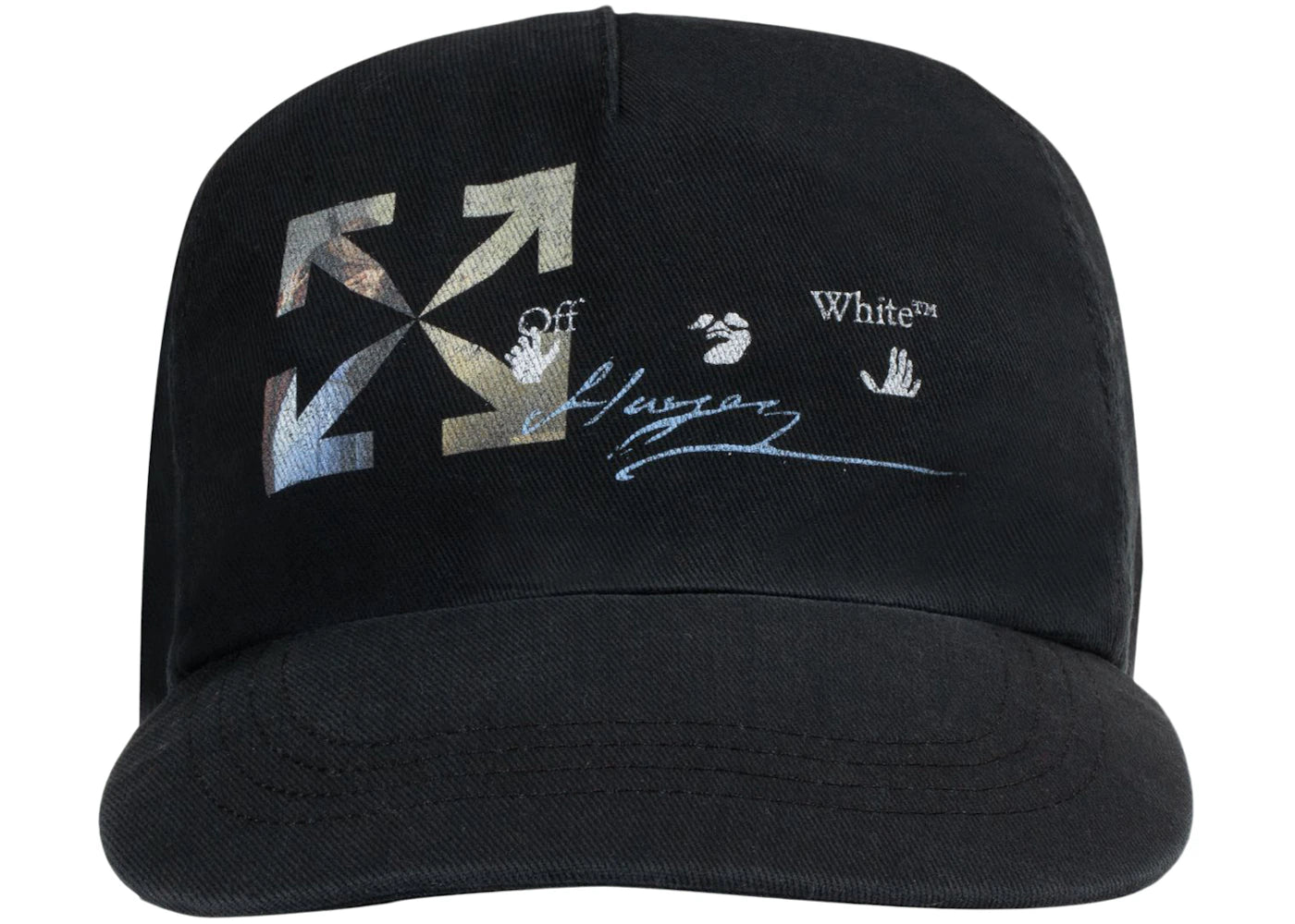 OFF-WHITE Kiss Baseball Hat Black/Beige/Light Blue