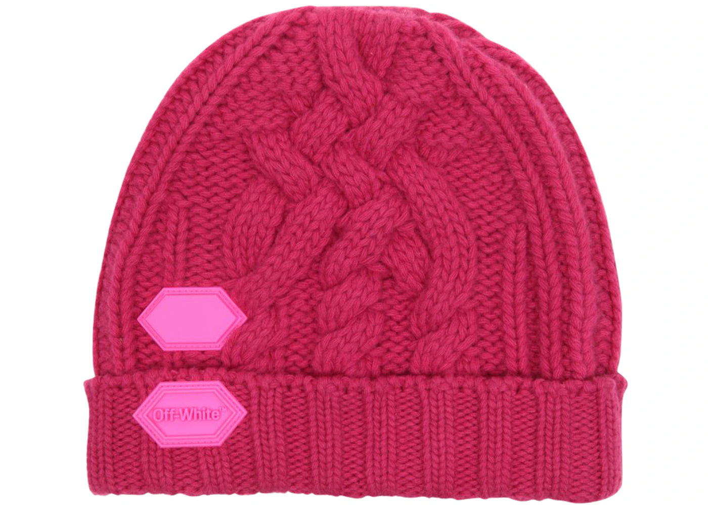 OFF-WHITE Knit Beanie Fuchsia