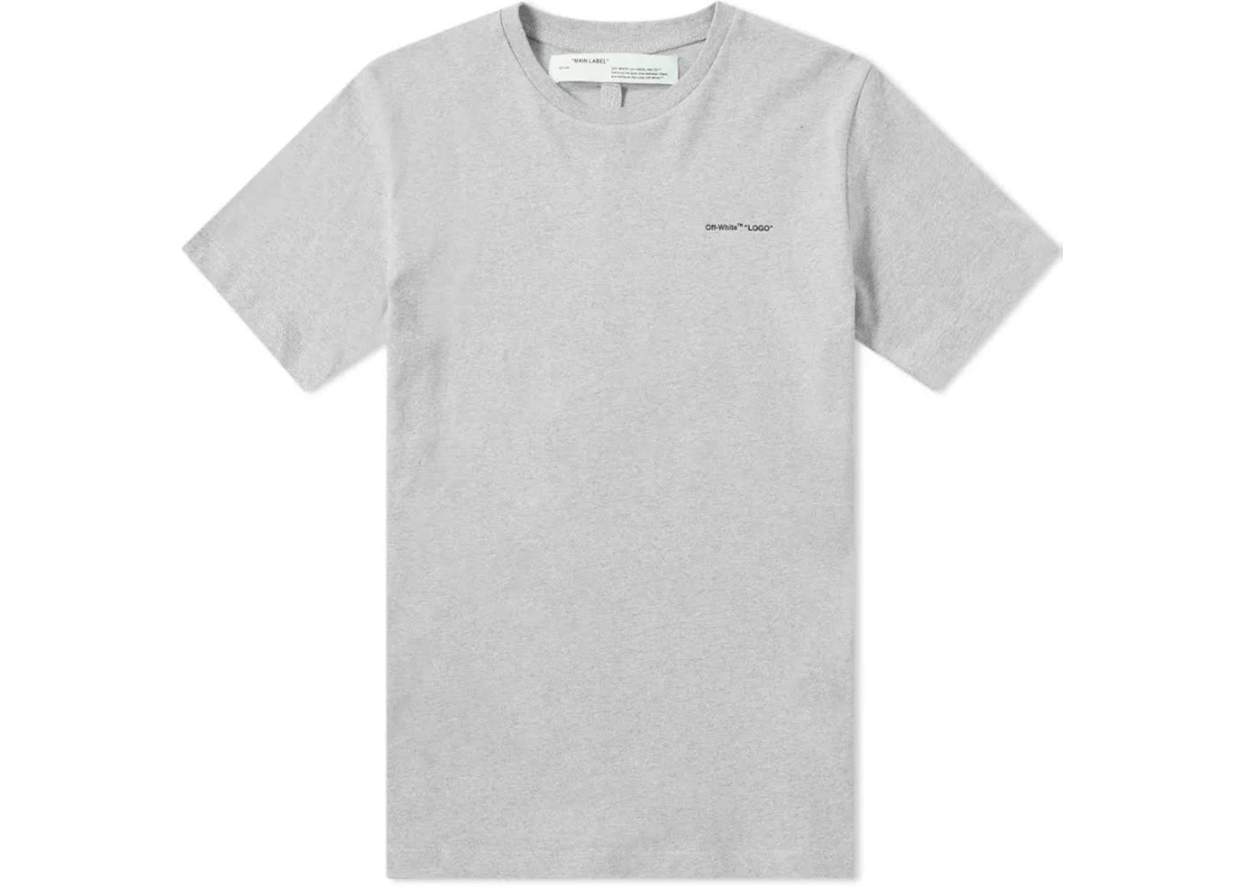 OFF-WHITE LOGO Slim Tee Grey