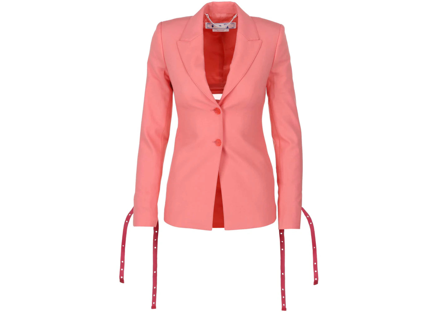 OFF-WHITE Laces Wool Blend Blazer Orange
