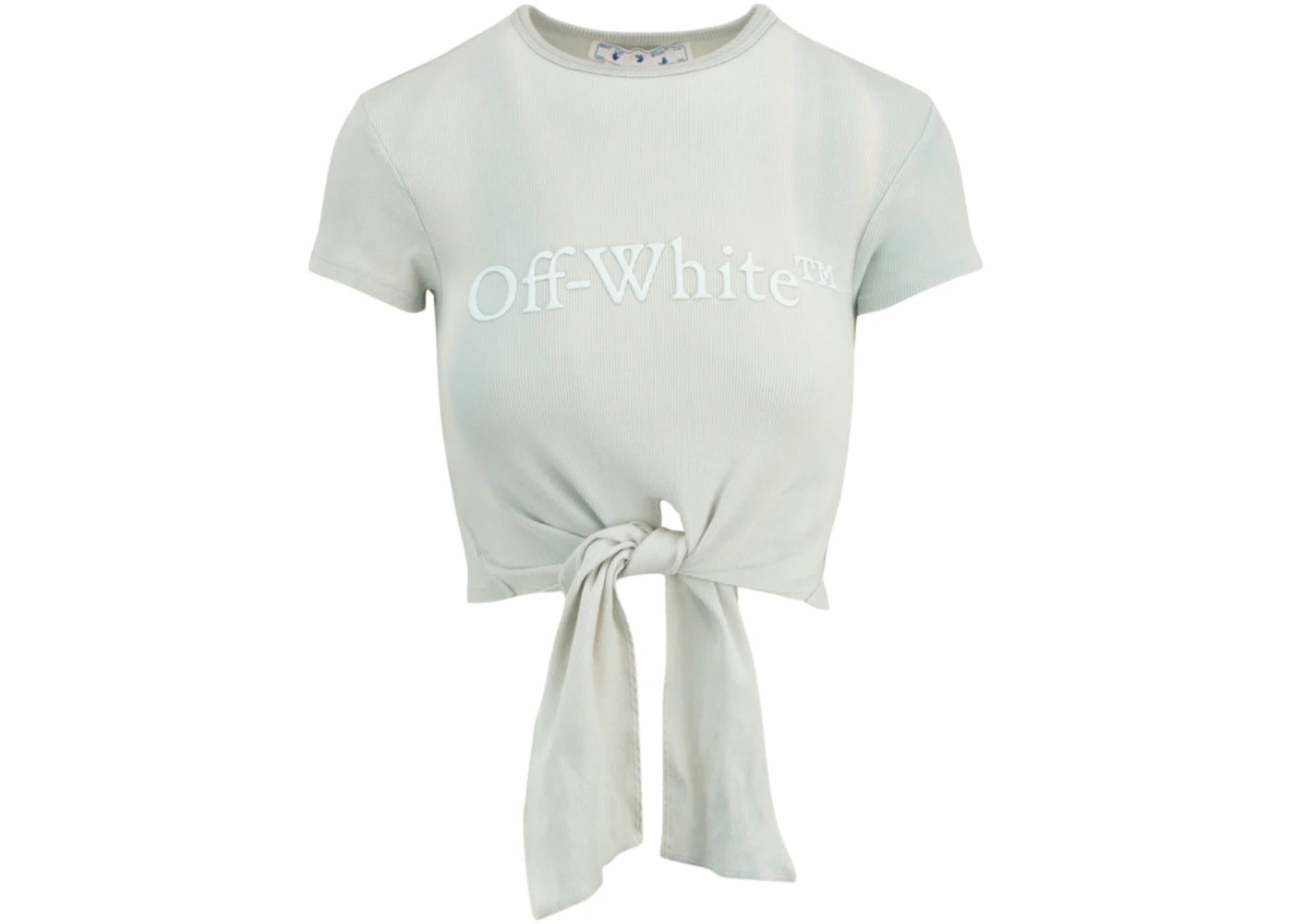 OFF-WHITE Laundry Ribbed Crop Top Blue