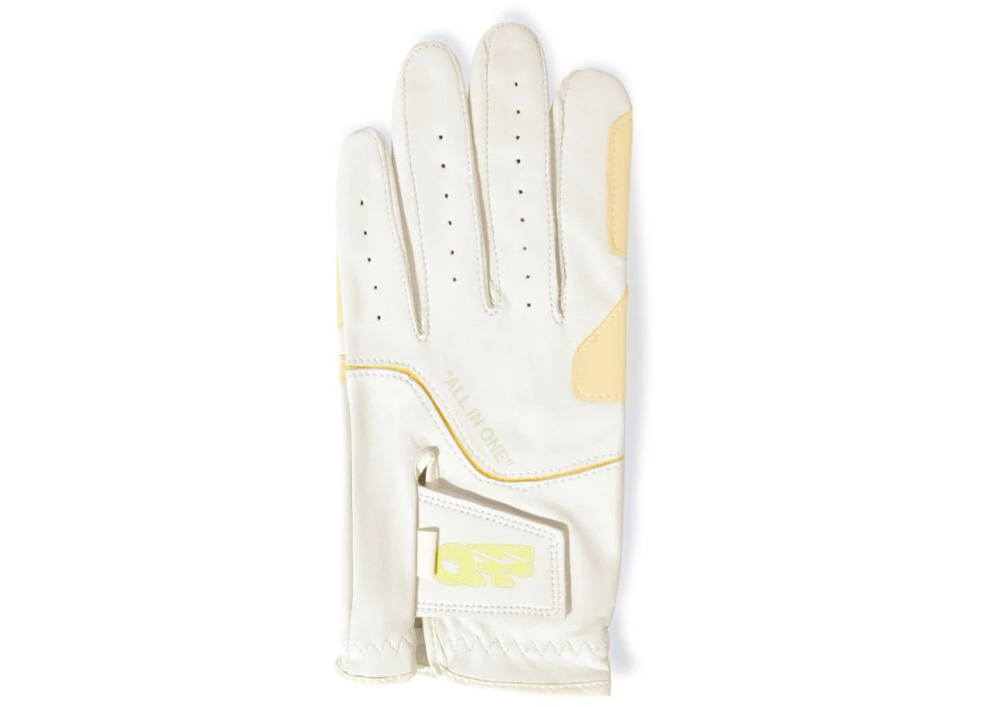 OFF-WHITE Leather Golf Gloves Gray/Yellow