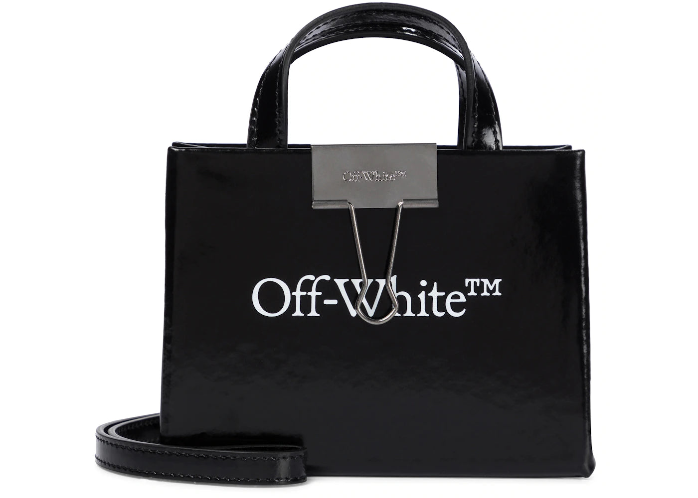 Off-White Leather Tote Box Bag Black