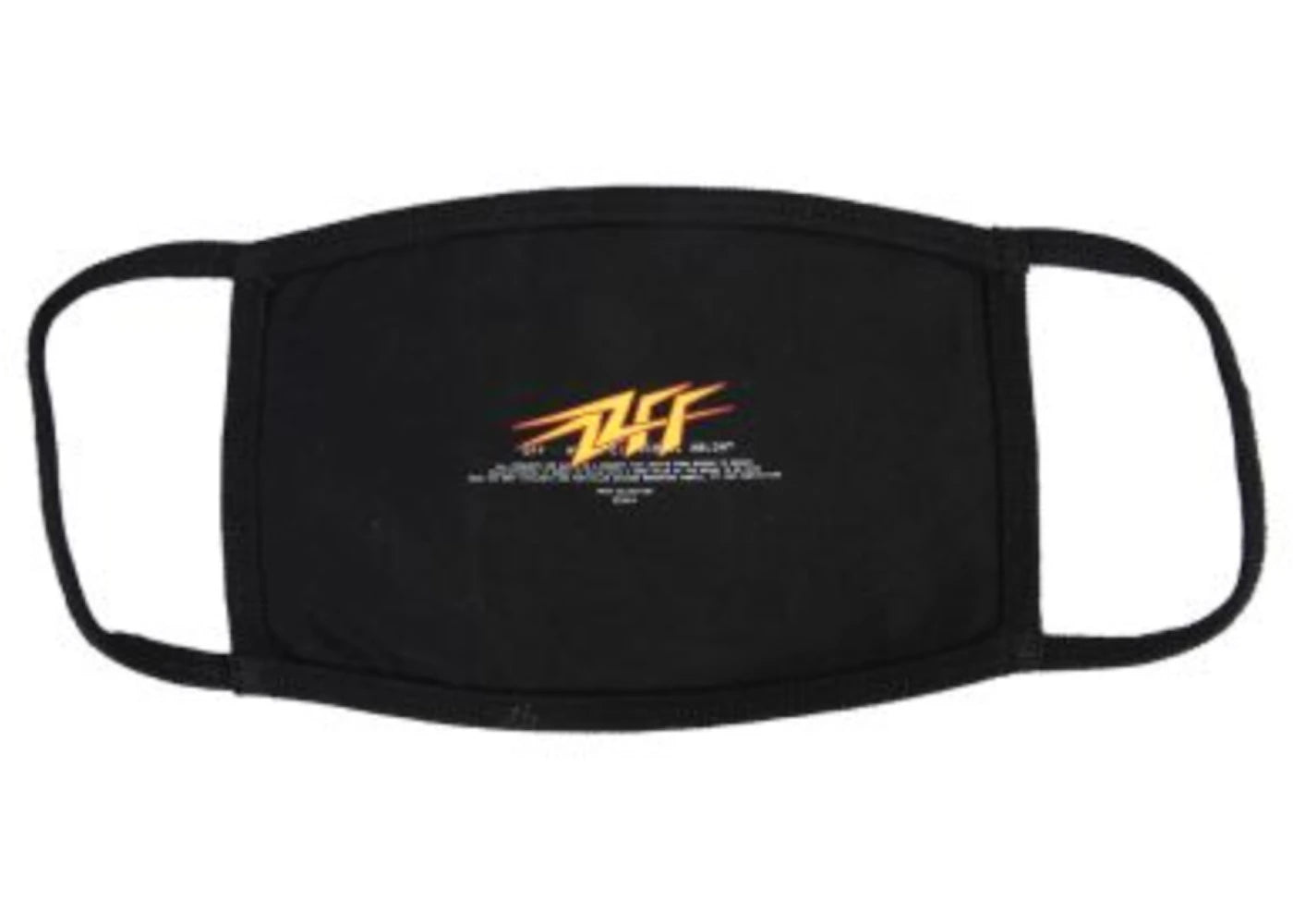 OFF-WHITE Lightning Logo Print Face Mask Black