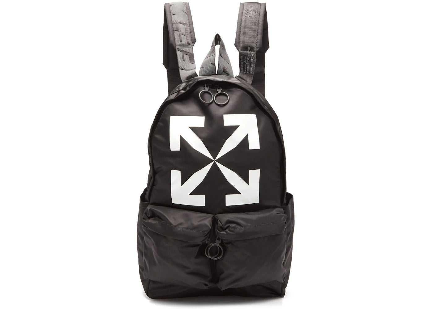 OFF-WHITE Logo Backpack Nylon Black