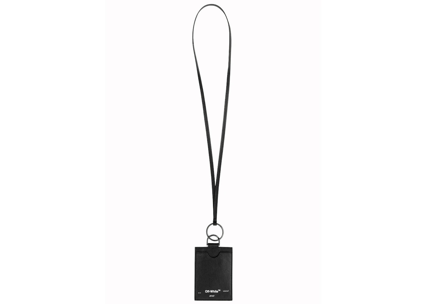 OFF-WHITE Logo Badge Holder Black White