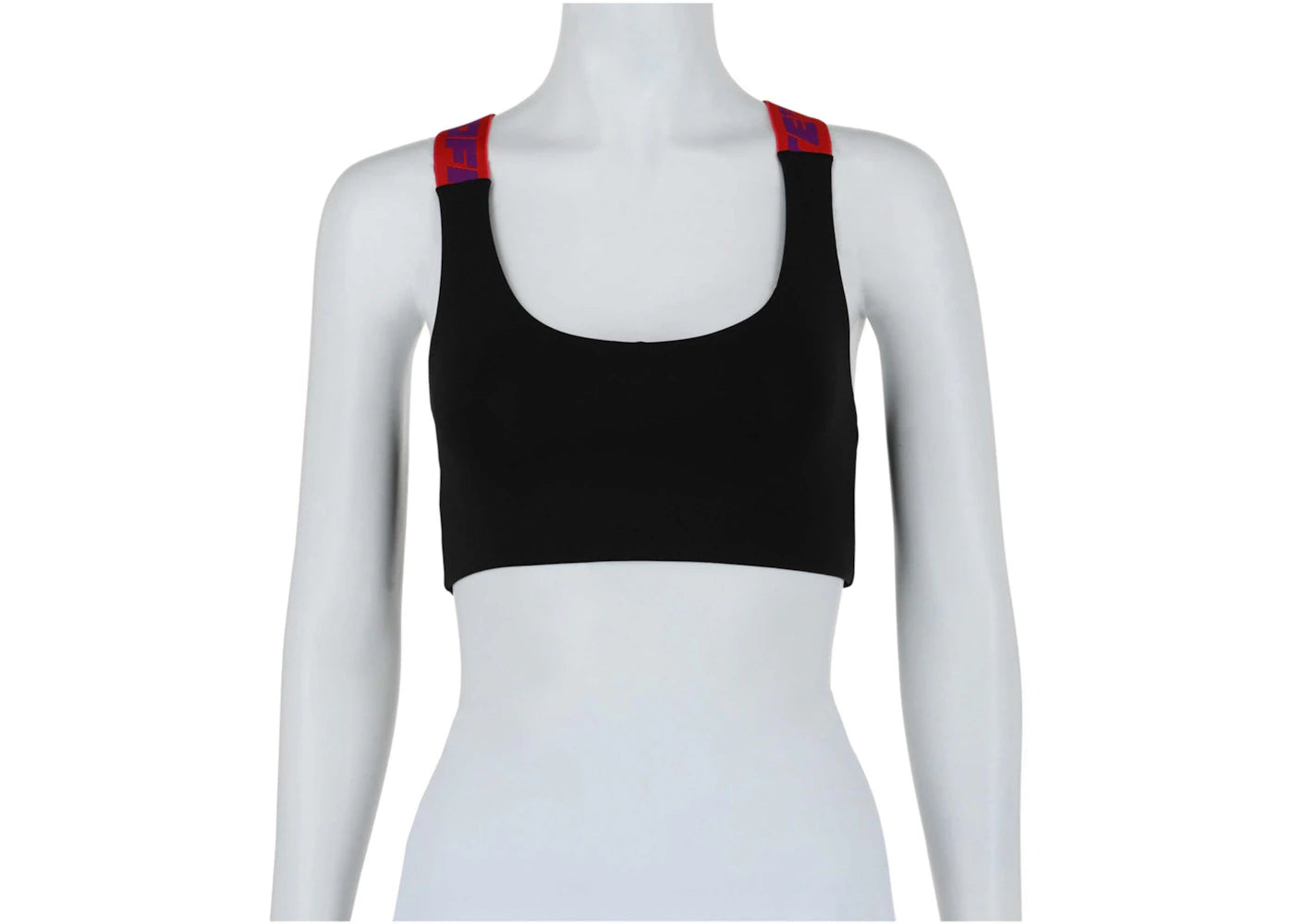 OFF-WHITE Logo Band Crisscross Sports Bra Black