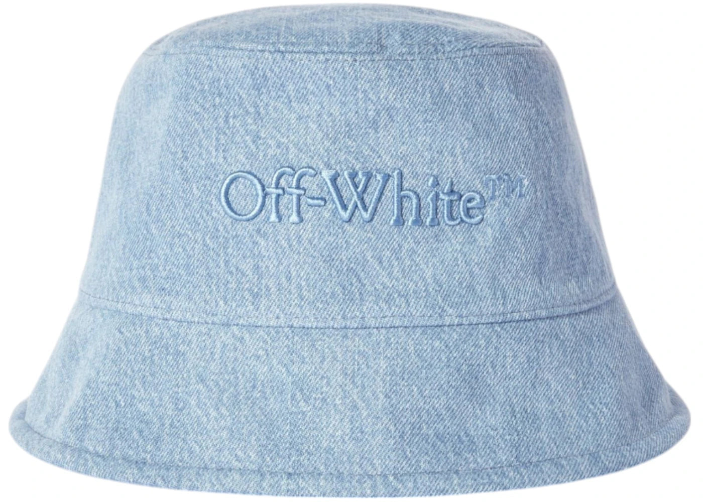 OFF-WHITE Logo Denim Bucket Hat Blue