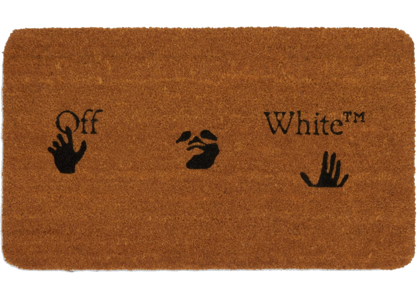 OFF-WHITE Logo Doormat Brown