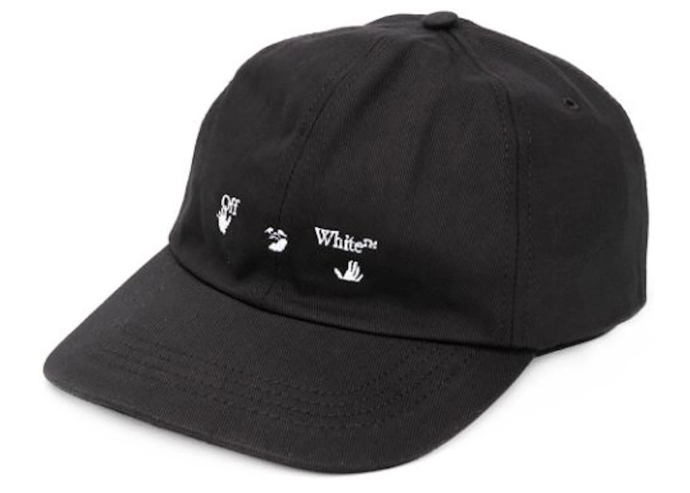 OFF-WHITE Logo Embroidered Cap Black/White