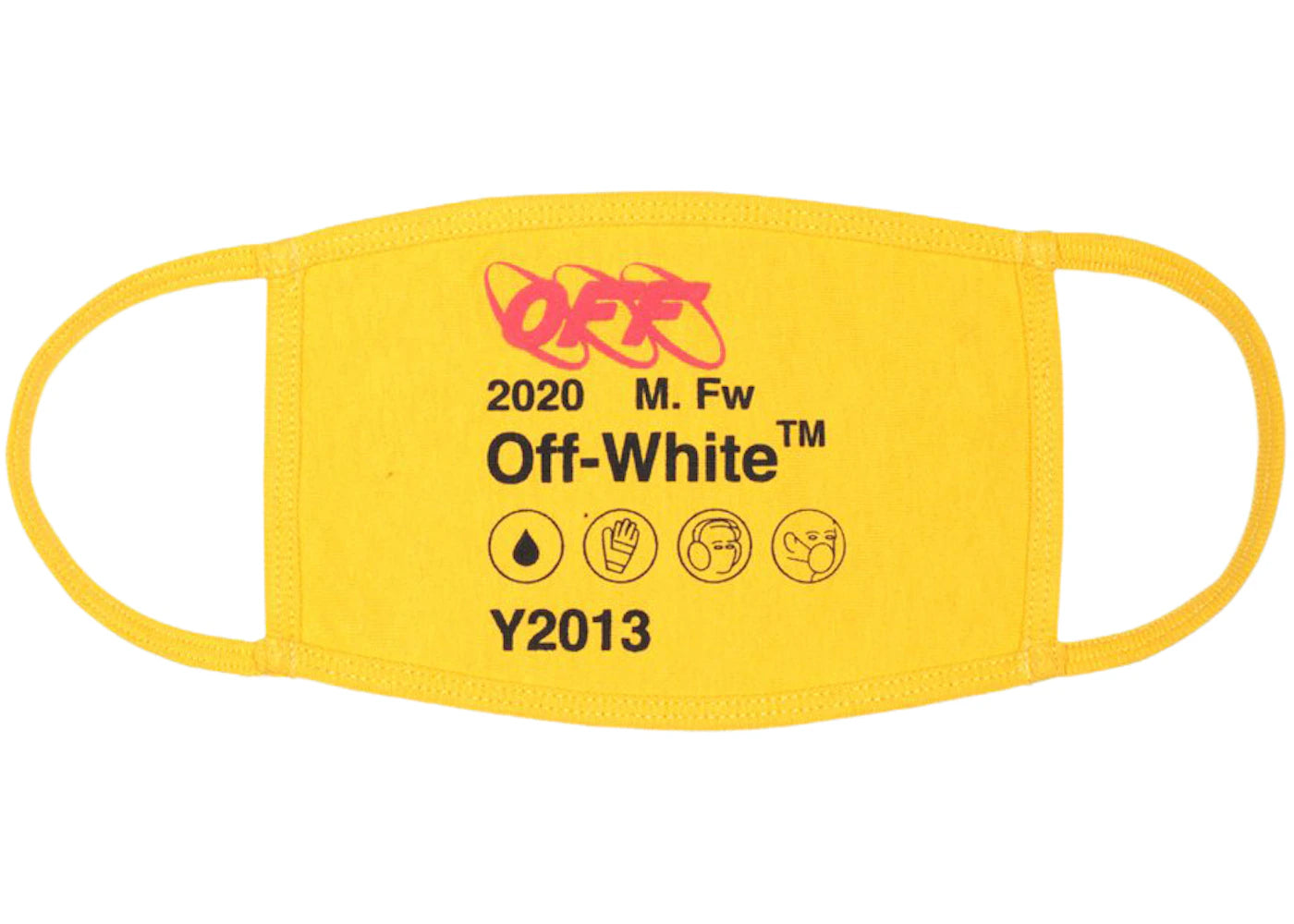 OFF-WHITE Logo Face Mask Yellow/Black