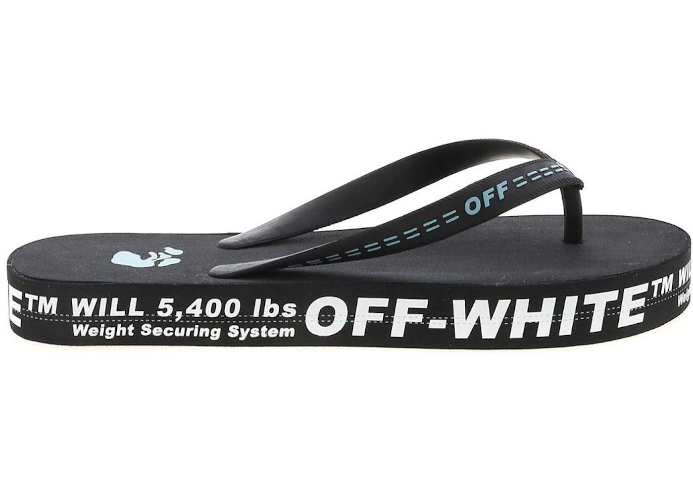 OFF-WHITE Logo Flip Flop Black White