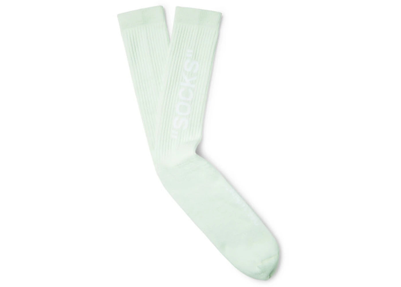 OFF-WHITE Logo Intarsia Stretch Socks (SS19) Mint/White