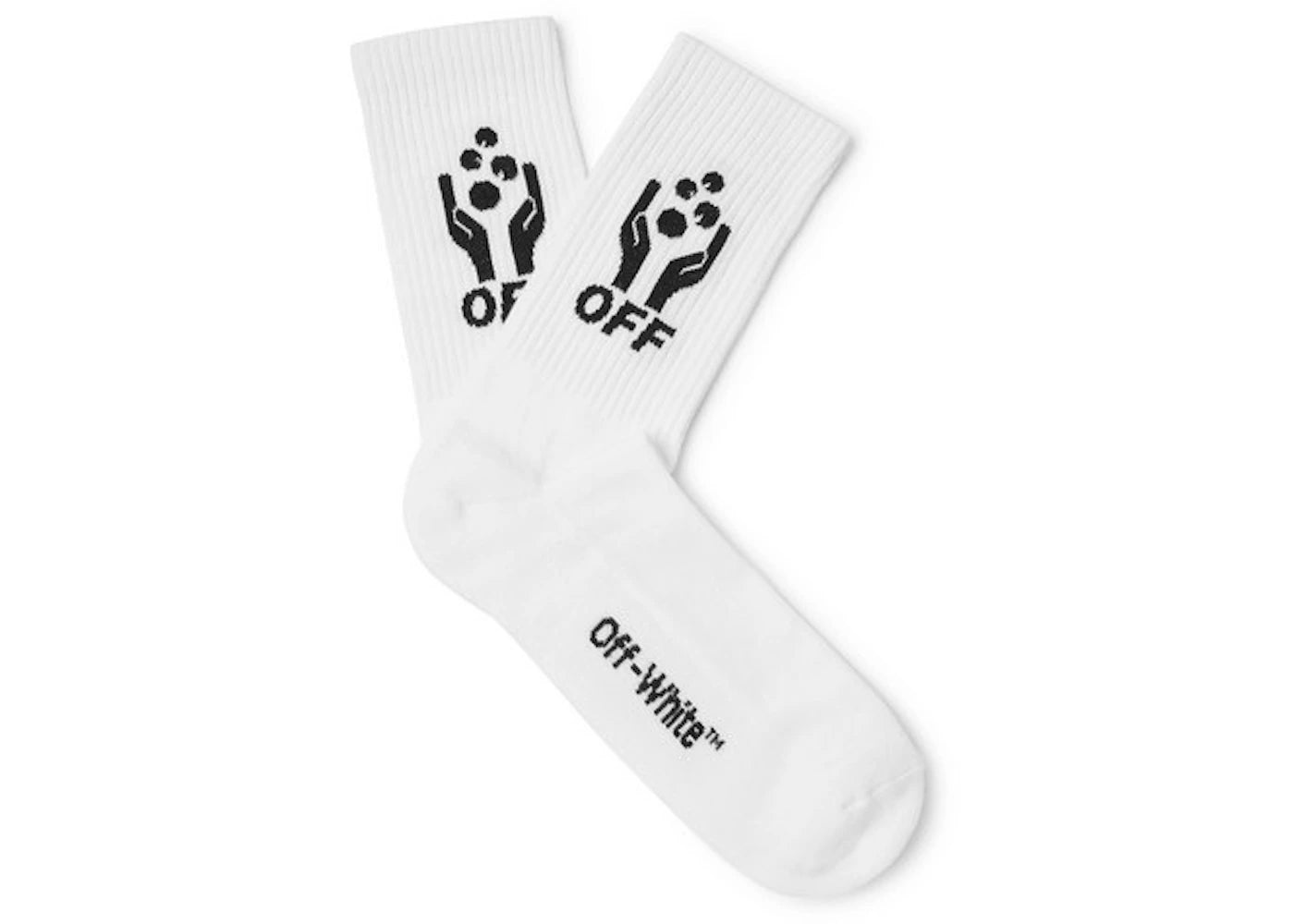 OFF-WHITE Logo Intarsia Stretch V2 Socks (SS19) White/Black