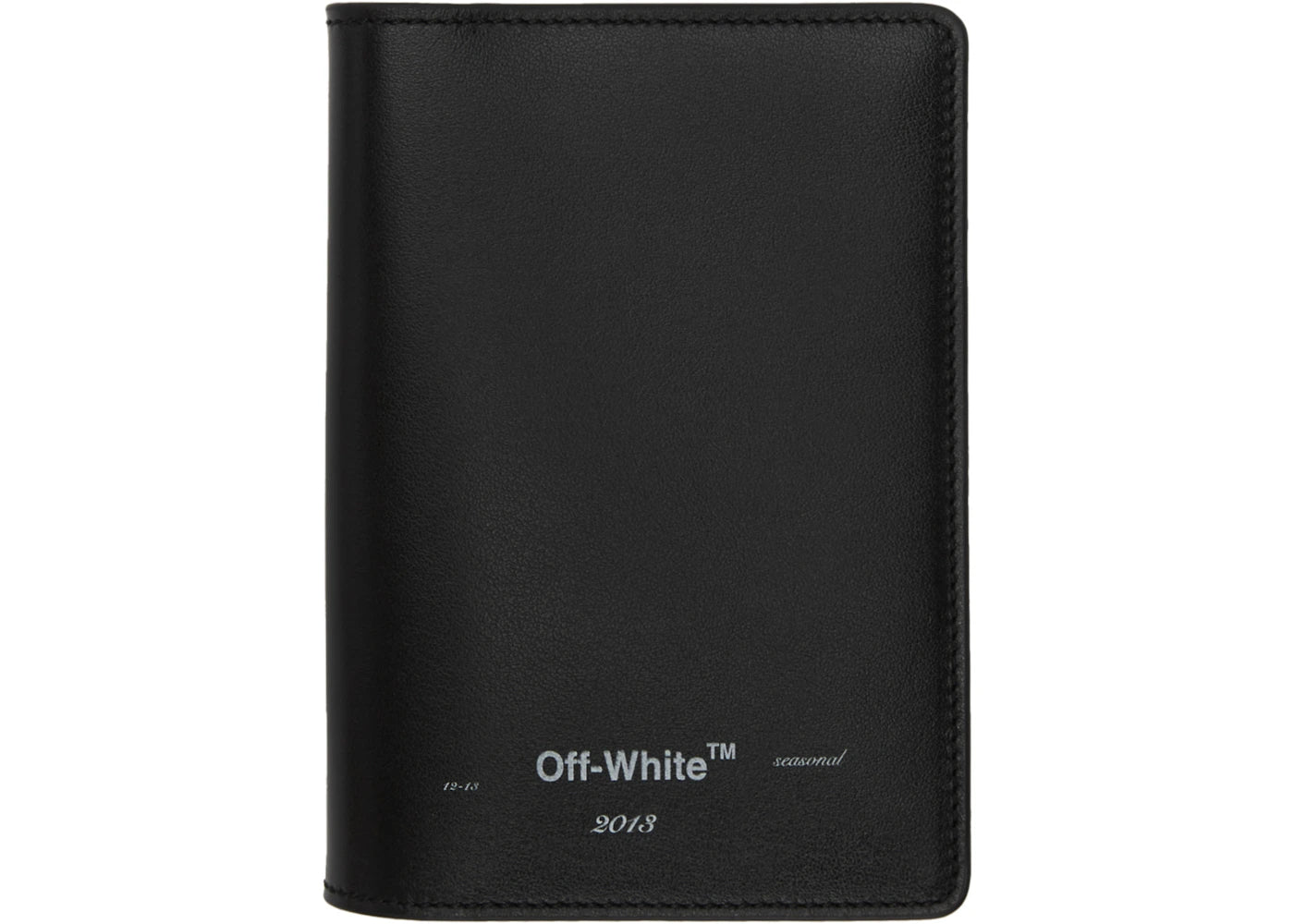 OFF-WHITE Logo Passport Wallet Black White