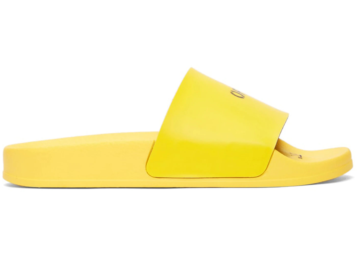 OFF-WHITE Logo Pool Slides Yellow (Women's)