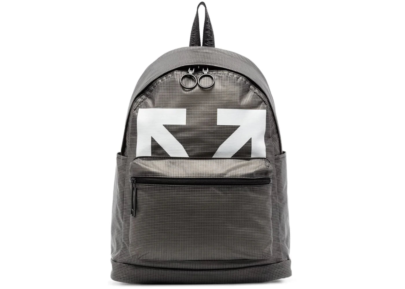 OFF-WHITE Logo-Print Backpack PVC Silver