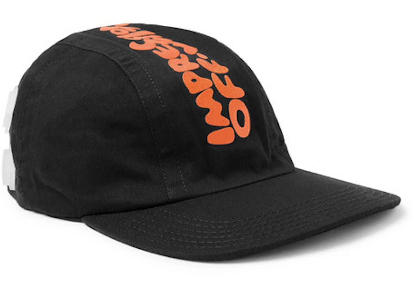 OFF-WHITE Logo Print Baseball Hat Black/Orange