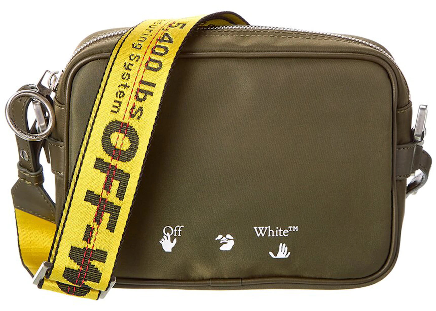 OFF-WHITE Logo Print Crossbody Bag Green