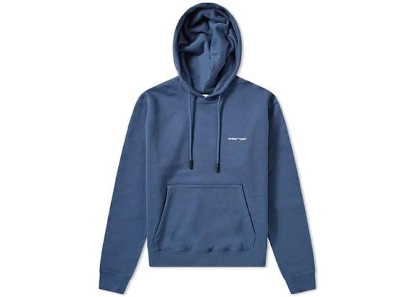 OFF-WHITE Logo Print Hoodie Blue/White