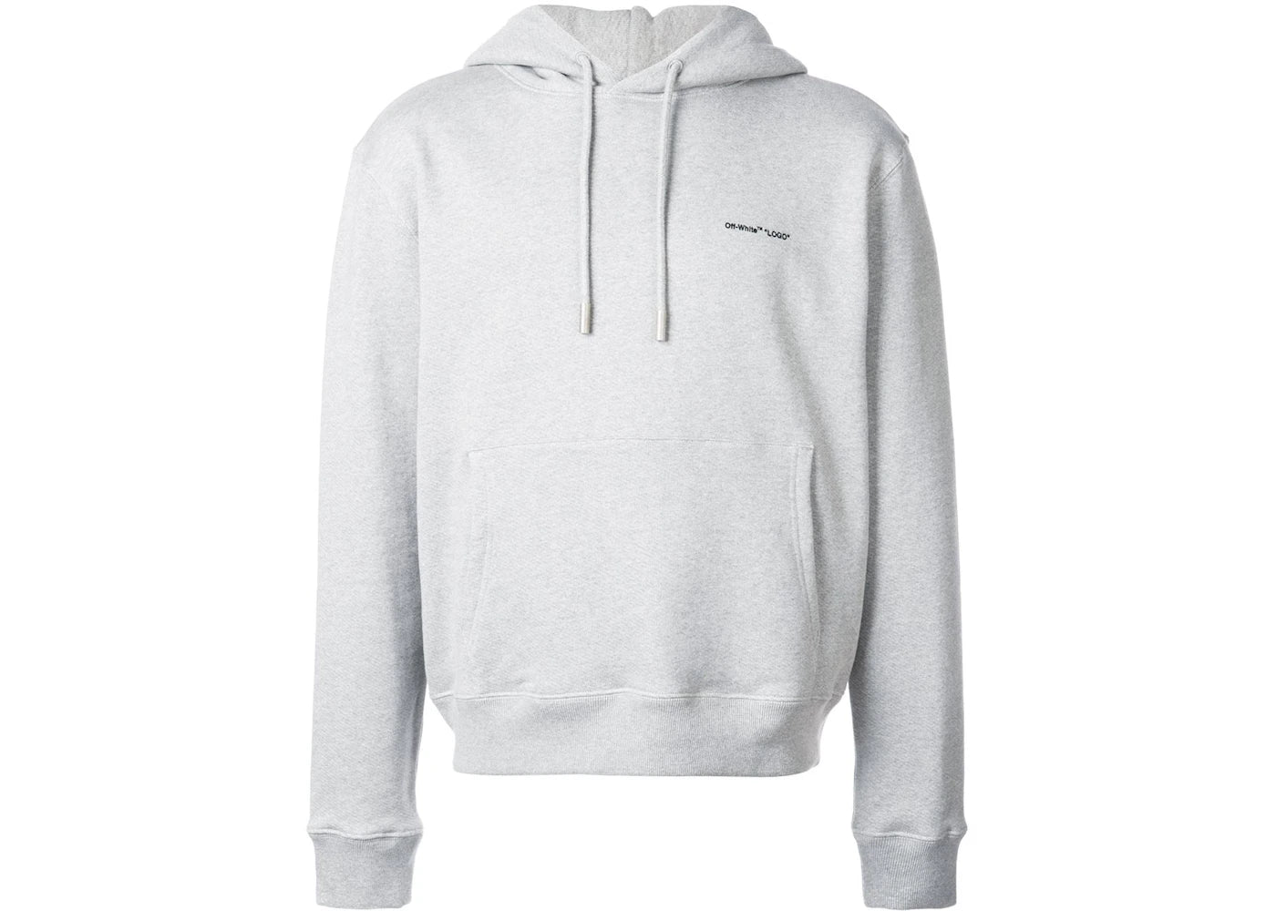 OFF-WHITE Logo Print Hoodie Grey/Black