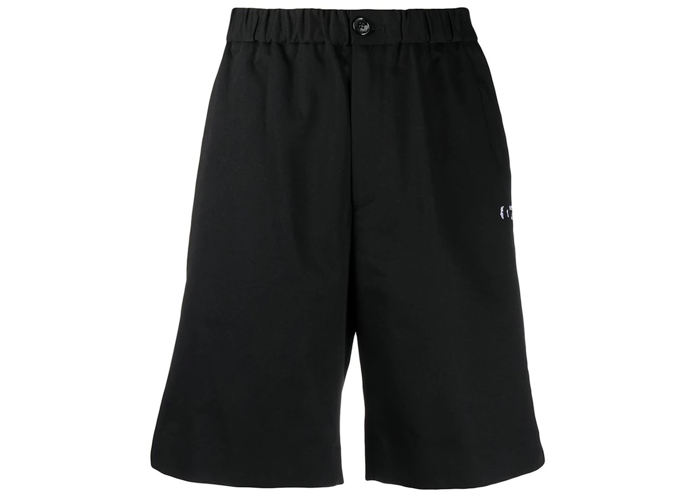 OFF-WHITE Logo Print Lounge Shorts Black/White